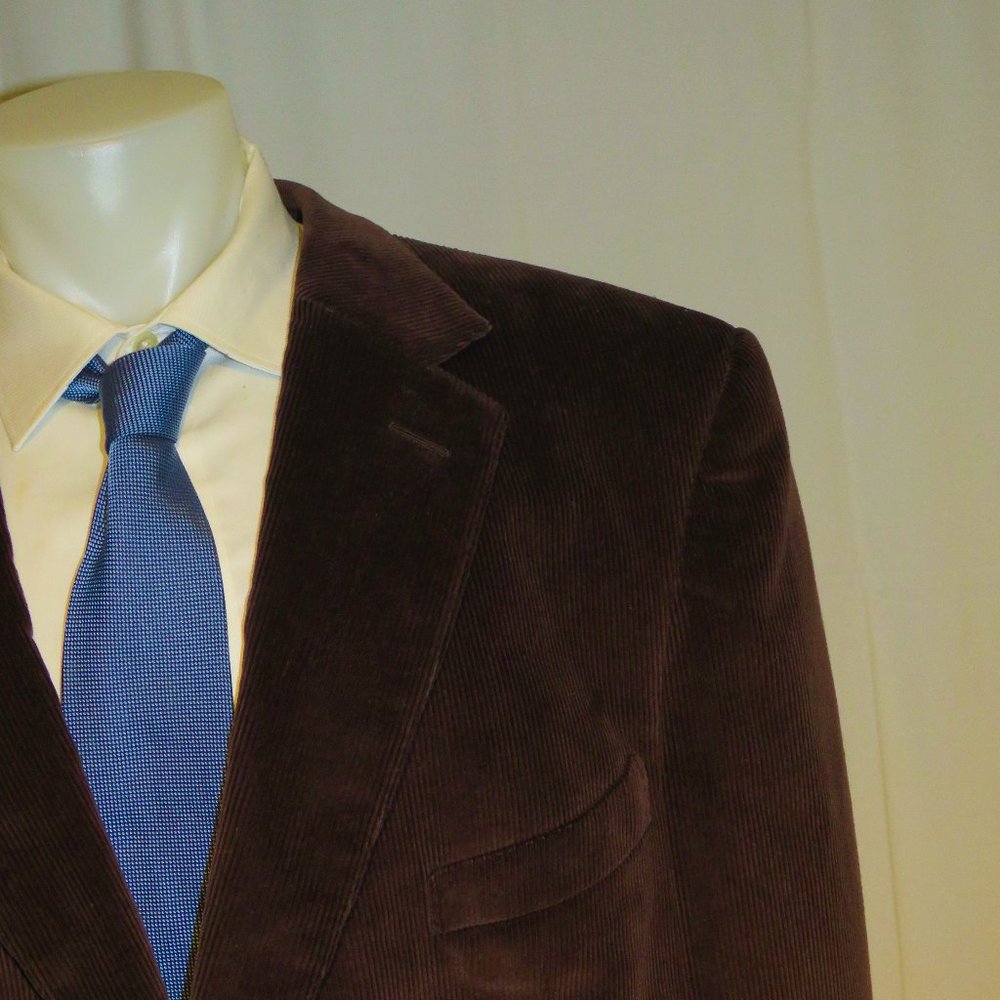 Tom Ford Base A Windsor Custom Made Brown Corduroy Two Button Suit 48L
